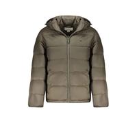 Calvin Klein Men’s Nylon Zip Off Puffer Jacket with Hood, Brown (Beluga), M