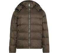 Calvin Klein Men’s Nylon Zip Off Puffer Jacket with Hood, Brown (Beluga), XL