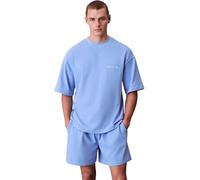 Calvin Klein Men’s Pyjama Set in Cotton, Blue (Blue Descent), S