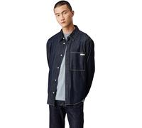 Calvin Klein Men’s Regular Fit Denim Shirt with Chest Pocket, Blue (Denim Dark), S