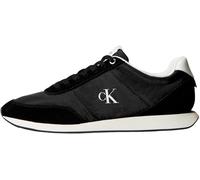 Calvin Klein Retro Runner Mix Mat Trainers - Black, Black, Size 41, Men Black