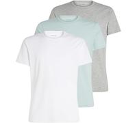 Calvin Klein Men S/S Crew Neck 3PK LV00NB4185 S/S T-Shirt, Multi (White, Grey Heather, Sterling Blue), 2XL