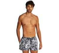 Calvin Klein Men’s Short Drawstring Swim Shorts, Multicolor (Glitched Marble AOP Black), S
