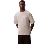 Calvin Klein Men’s Short Sleeve Crew Neck Wide Fit T-Shirt, Grey (B10 Grey Heather), L