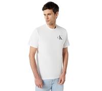 Calvin Klein Men’s Short Sleeve Left Chest Logo Slim Fit T-Shirt, White (Bright White), L