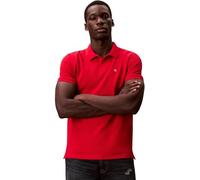 Calvin Klein Men’s Short Sleeve Monogram Pique Cotton Polo Shirt, Black (Adrenaline Rush), L