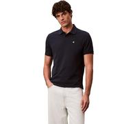 Calvin Klein Men’s Short Sleeve Monogram Pique Cotton Polo Shirt, Blue (Dark Sapphire), S