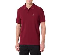 Calvin Klein Men’s Short Sleeve Monogram Pique Cotton Polo Shirt, Red (Renaissance Red), M