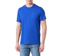 Calvin Klein Men’s Short Sleeve Round Neck Classic Monogram T-Shirt, Blue (Ocean Tides), S