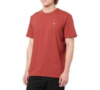 Calvin Klein Men’s Short Sleeve Round Neck Classic Monogram T-Shirt, (Red Pear), L