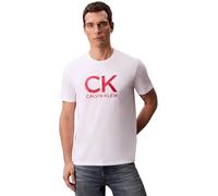Calvin Klein Men’s Short Sleeve Round Neck Graphic T-Shirt, White (Brilliant White), M