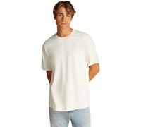 Calvin Klein Men’s Short Sleeve Round Neck Logo Tape T-Shirt, Beige (Tofu), 3XL