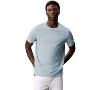 Calvin Klein Men’s Short Sleeve Round Neck Smooth Solid T-Shirt, Blue (Blue Steam), L