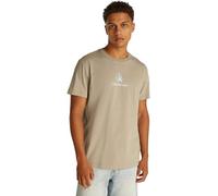 Calvin Klein Men’s Short Sleeve Shadow Logo Regular Fit T-Shirt, Beige (Aluminum), XXS