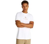 Calvin Klein Men’s Short Sleeve Shadow Logo Regular Fit T-Shirt, White (Bright White), XXS