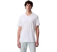 Calvin Klein Men’s Short Sleeve V-Neck Smooth Solid T-Shirt, White (Brilliant White), M