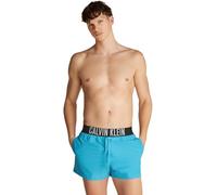 Calvin Klein Men’s Short Swim Shorts with Logo Waistband, Blue (Bash Blue), L