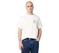 Calvin Klein Men’s T-Shirt Short Sleeve April Graphic with Round Neckline, White (Bright White), L