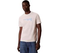 Calvin Klein Men’s T-Shirt Short Sleeve Graphic with Round Neckline, Beige (Oatmeal), 2XL