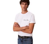 Calvin Klein Men’s T-Shirt Short Sleeve March Graphic Seasonal in Cotton, White (Bright White), XL