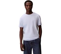 Calvin Klein Men’s T-Shirt Short Sleeve Micro Logo with Round Neckline, Blue (Breezy Blue), M