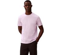Calvin Klein Men’s T-Shirt Short Sleeve Micro Logo with Round Neckline, Purple (Island Lilac), XL
