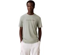 Calvin Klein Men’s T-Shirt Short Sleeve Sportswear with Round Neckline, Beige (Shadow), S