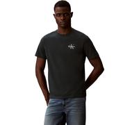 Calvin Klein Men’s T-Shirts Short Sleeve Classic Micro Monologo with Round Neckline, Multicolor (Bright White/Nearly Navy), 3XL