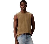 Calvin Klein Men’s Tank Top Badge Muscle in Cotton, Brown (Capers), 2XL