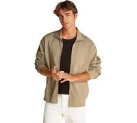 Calvin Klein Men’s Tape Zip Through Sweatshirt with Logo, Beige (Tree House), L