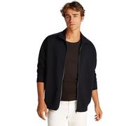Calvin Klein Men’s Tape Zip Through Sweatshirt with Logo, Black (Ck Black), L