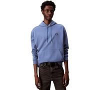 Calvin Klein Men’s Terry Badge Hoodie, Blue (Dull Nile Blue), XL