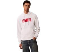 Calvin Klein Men’s Terry Box Graphic Regular Fit Hoodie, White (Bright White), L