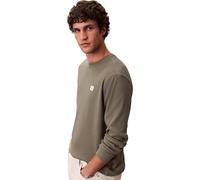 Calvin Klein Men’s Waffle Badge Long Sleeve Top with Round Neck