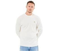 Calvin Klein Men’s Waffle Badge Long Sleeve Top with Round Neck, Beige (Tofu), M