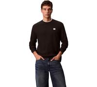 Calvin Klein Men’s Waffle Badge Long Sleeve Top with Round Neck, Black (Black), XXL