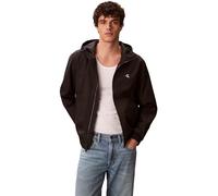 Calvin Klein Men’s Windbreaker Jacket Nylon Harrington with Hood, Black (Black), L
