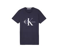 Calvin Klein Men Short-Sleeve T-Shirt Core Monologo Slim Fit, Blue (Night Sky), S