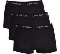 Calvin Klein Mens 100% Authentic CK 3 Pack Low Rise Trunk Boxer Black / Black