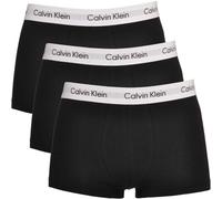 Calvin Klein Men's 100% Authentic CK 3 Pack Low Rise Trunk Boxer Brief, Black