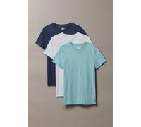 Calvin Klein Men's 100% Cotton Tees 3Pk Micro Chip/Zoni Beach/Ink | Size: Large Calvin Klein Multicolor L