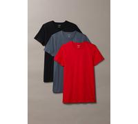 Calvin Klein Men's 100% Cotton Tees 3Pk Turbulencelence/Adrenaline Rush/Black in Black | Size: XL Calvin Klein Black XL