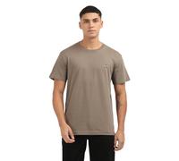 Calvin Klein Men's 2 Pack Monologo Short Sleeve Round Neck T-Shirts, Multicolor (Falcon/Bright White), S