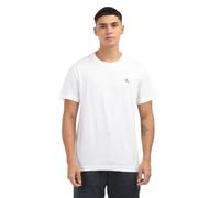 Calvin Klein Men's 2 Pack Monologo Short Sleeve Round Neck T-Shirts, White (Bright White/Bright White), M