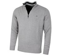 Calvin Klein Mens 1/2 Zip CK Golf Sweater - Silver Sport - L