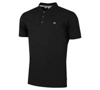 Calvin Klein Mens 2026 Blade Collar Campus Golf Polo Shirt | Soft feel Lightweight Breathable Moisture wicking Easy care Added stretch Three button placket CK logo buttons Ribbed cuffs
