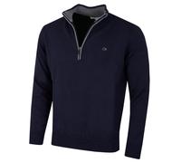 Calvin Klein Mens 2026 Chunky Knit Cotton 1/2 Zip CK Golf Sweater 48% OFF RRP