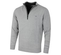 Calvin Klein Mens 2026 Chunky Knit Cotton 1/2 Zip CK Golf Sweater 48% OFF RRP