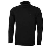 Calvin Klein Mens 2026 CK Roll Neck Rib Knit Durable Sweater | Machine washable Easy care Shape retention Rib knit cuffs hem CK logo embroidered left chest