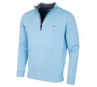 Calvin Klein Mens 1/2 Zip CK Golf Sweater - Baby Blue - L